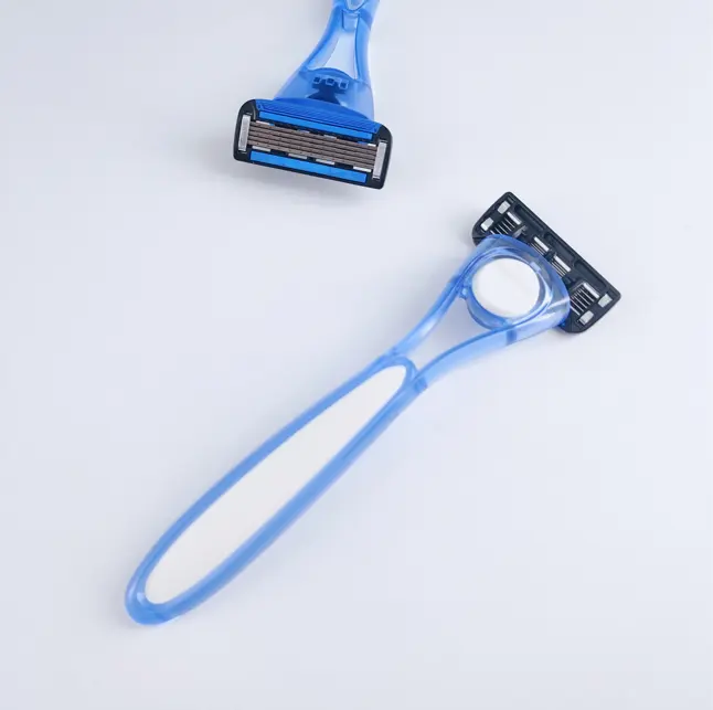 Men's five-layer shaver-blue-6crd stainless steel