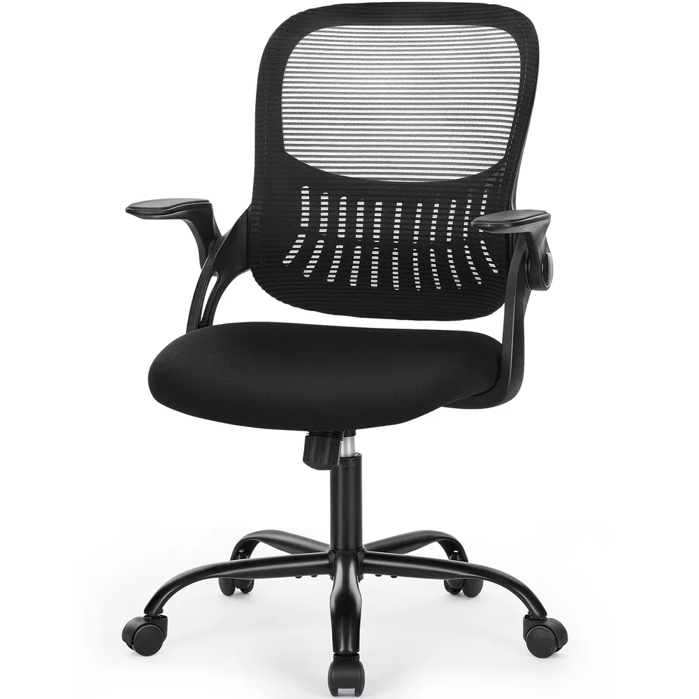 Office Mid Back Ergonomic Mesh Computer Desk Larger Seat Executive Height Adjustable Swivel Task Chair…