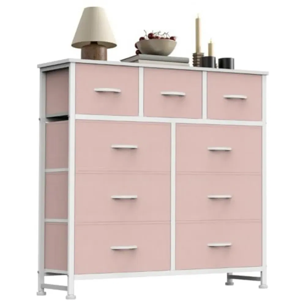 Dresser For Bedroom With 9 Fabric Storage Drawer Wardrobe Tall Chest Organizer... 6