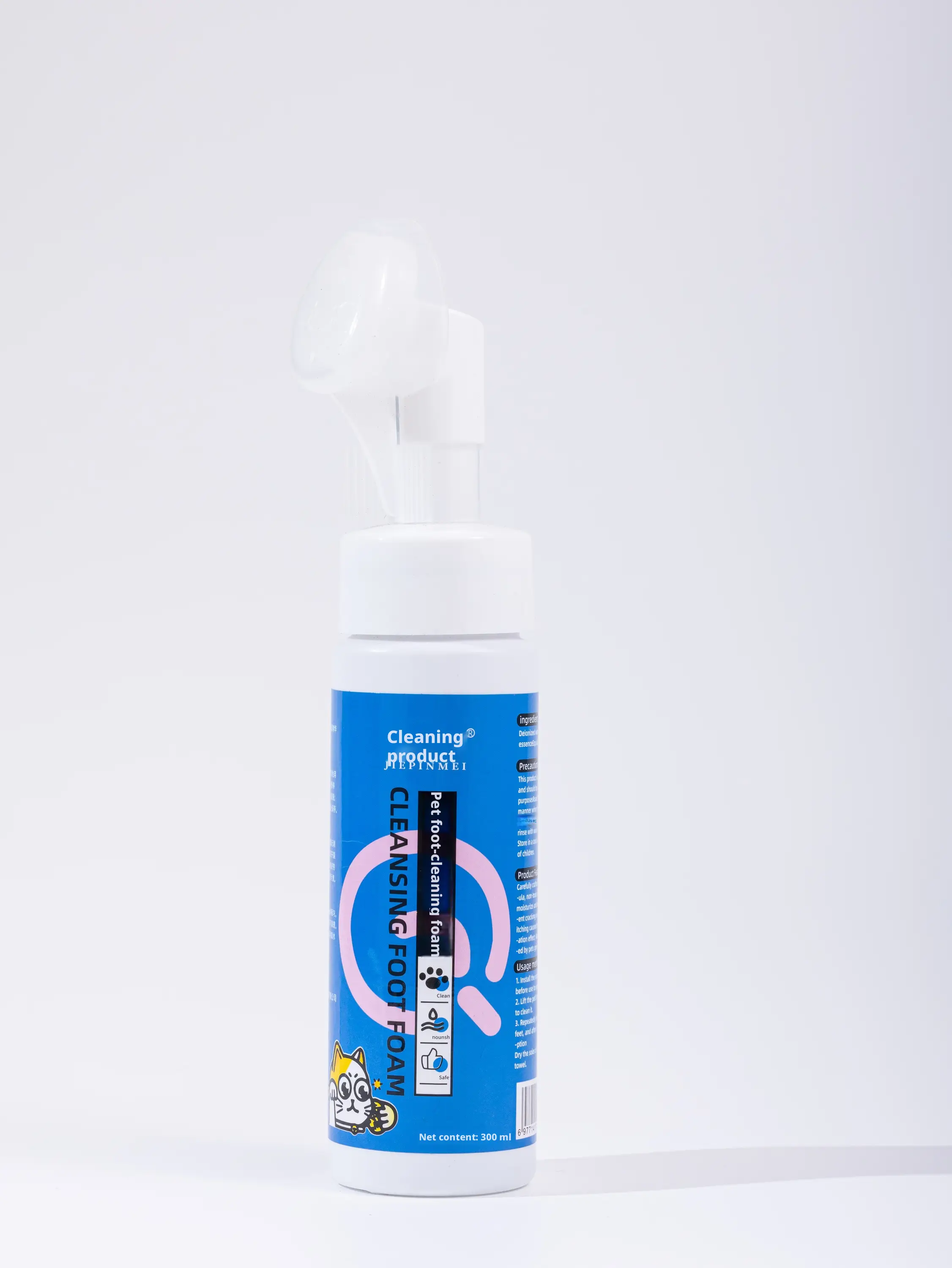 Pet Foot Cleaning Bubble-300ml-Including spray head-1 bottle