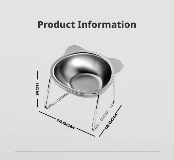 Stainless steel cat bowl-bowl holder