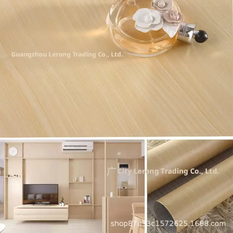 Wood grain sticker-Light yellow-60 * 3m-1 roll