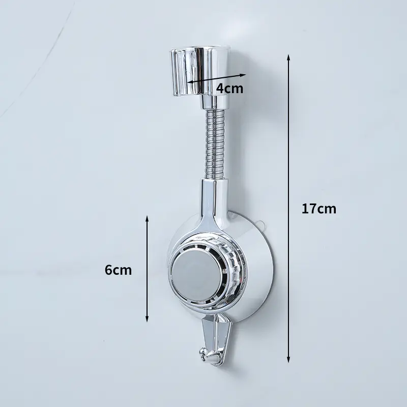 Bathroom shower bracket-silver-ABS+ silicone + metal-1 piece