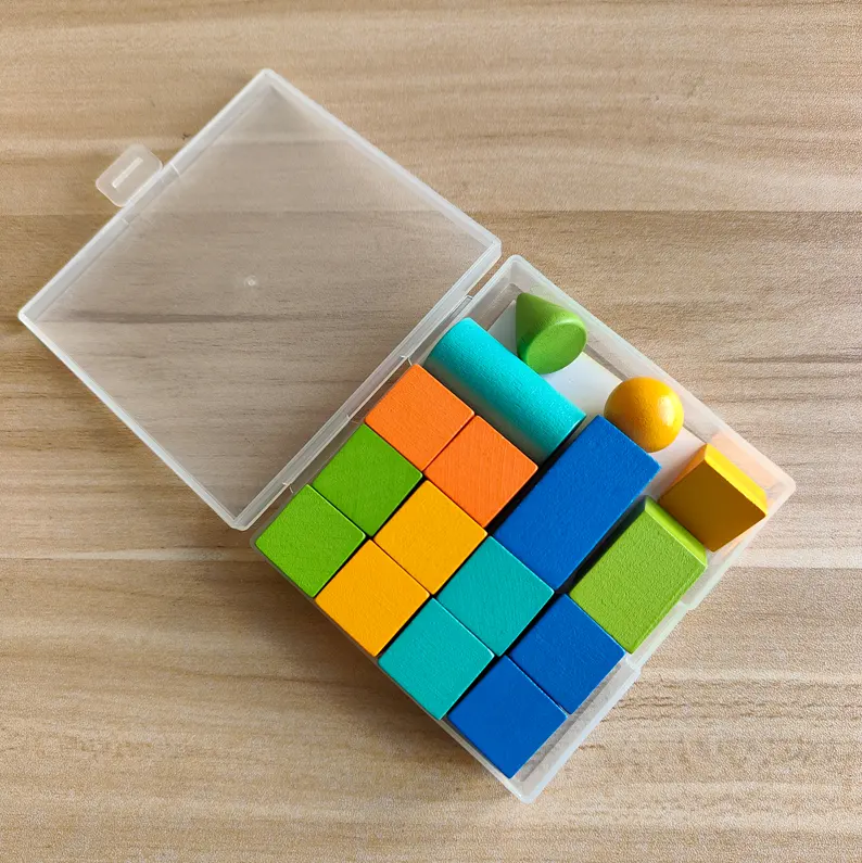 Building blocks mathematics teaching aids-geometric models-color-wooden-1 box