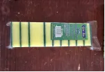 Cleaning sponge wipe-green + yellow-10 pieces-1 piece