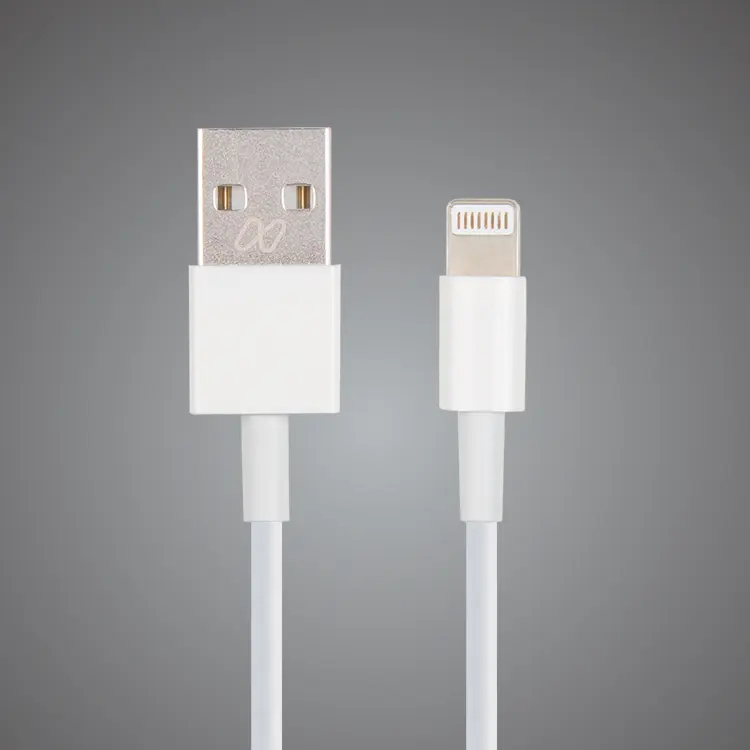 Fast charging data cable-U+L port model-white-length 1m-TPE+