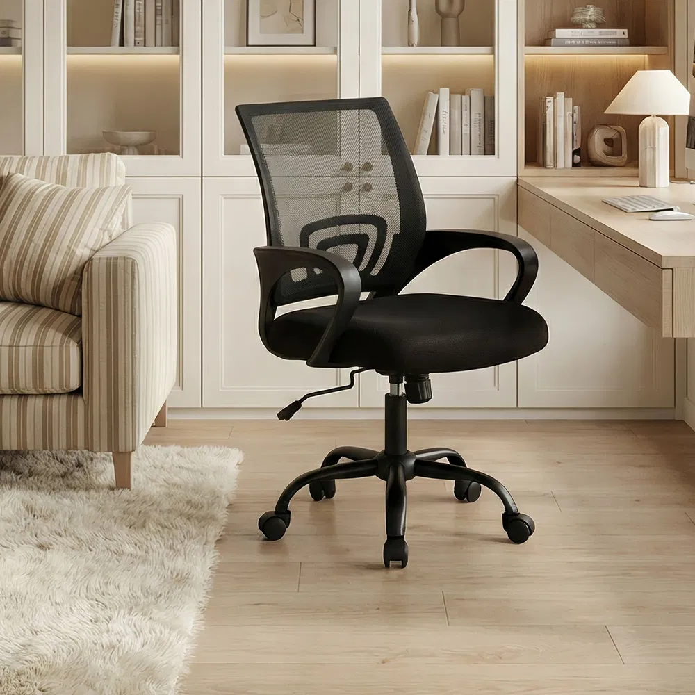 Ergonomic Office Desk Gaming Chair Mid Back With Lumbar Support Rocking Mode... 8