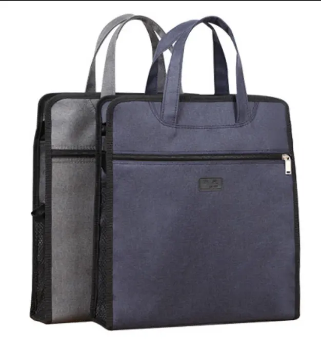 Portable document bag-gray-vertical-ant foam cloth