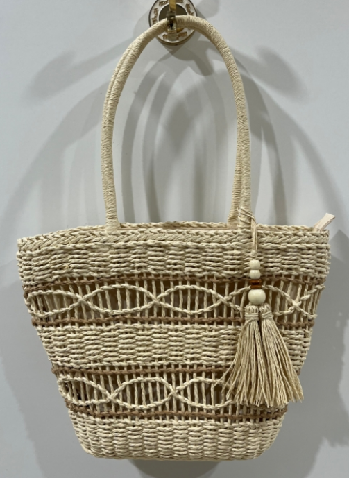 Hollowed-out fashion shoulder bag-Beige-Paper-40 * 11 *25cm-1 piece 3