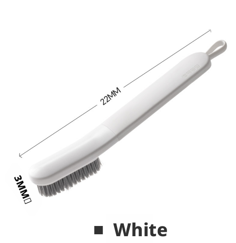 Long-handle shoe brush-white-ABS+PET-1 piece