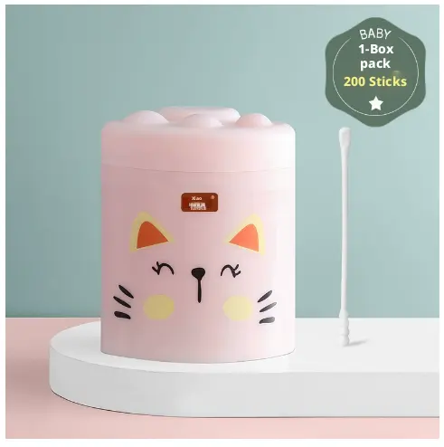Cat claw box, baby cotton swabs-spiral +