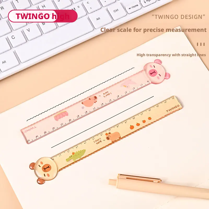 Wave line ruler-pink-PS