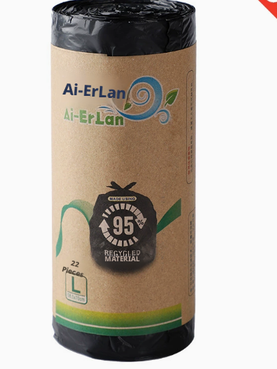 Household garbage bag-wavy mouth type-HDPE-22 pcs-1 roll