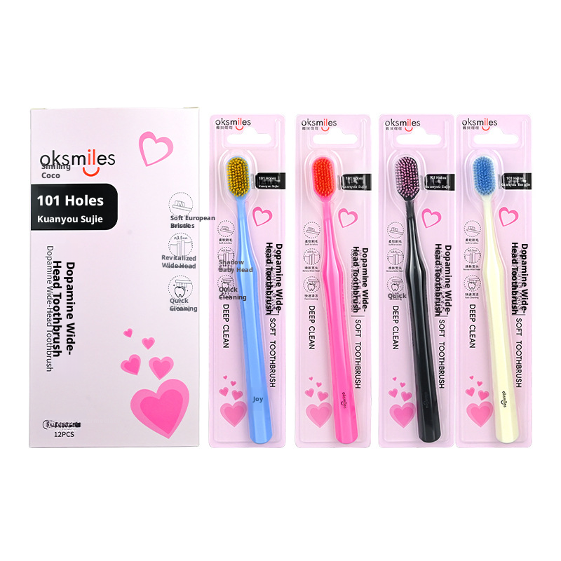 Wide-head toothbrush-PP handle +PBT wire-random color-1 stick