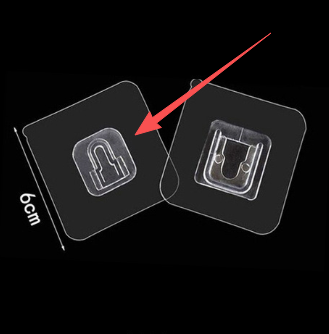 Sub-button buckle buckle hook-Sub-button-transparent color-PVC-1 piece