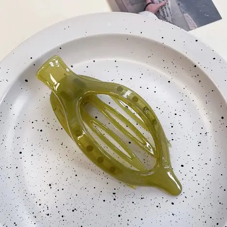 Hair curling duck bill clip-jelly green