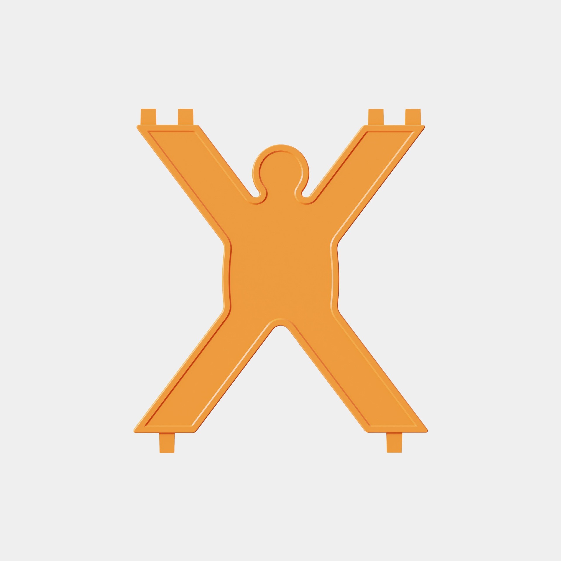 Free assembly shoe rack-bracket-orange-17 * 14 *0.8cm-1 piece