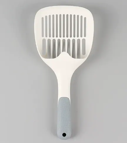 Dense-hole cat litter shovel-white-pp