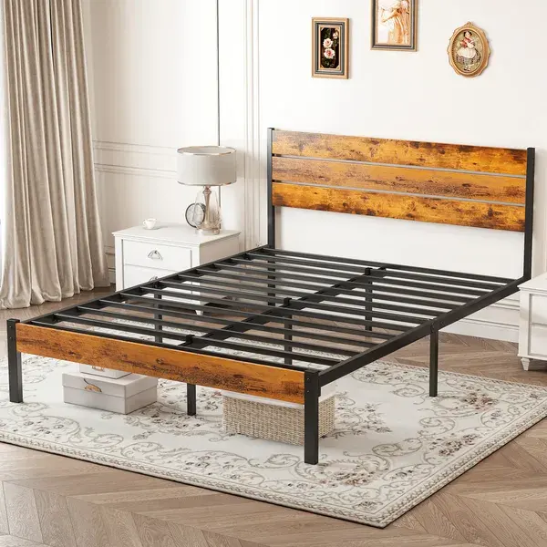 Metal Platform Bed Frame - Mattress Foundation
