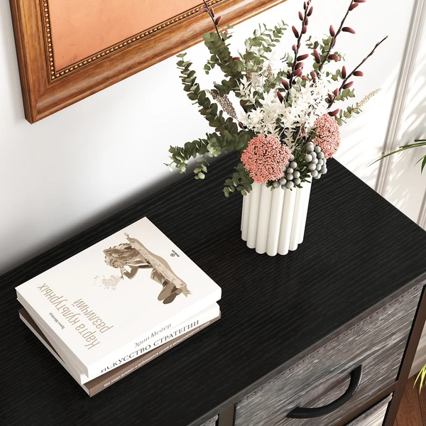 Dresser For Bedroom With 9 Fabric Storage Drawer Wardrobe Tall Chest Organizer... 5