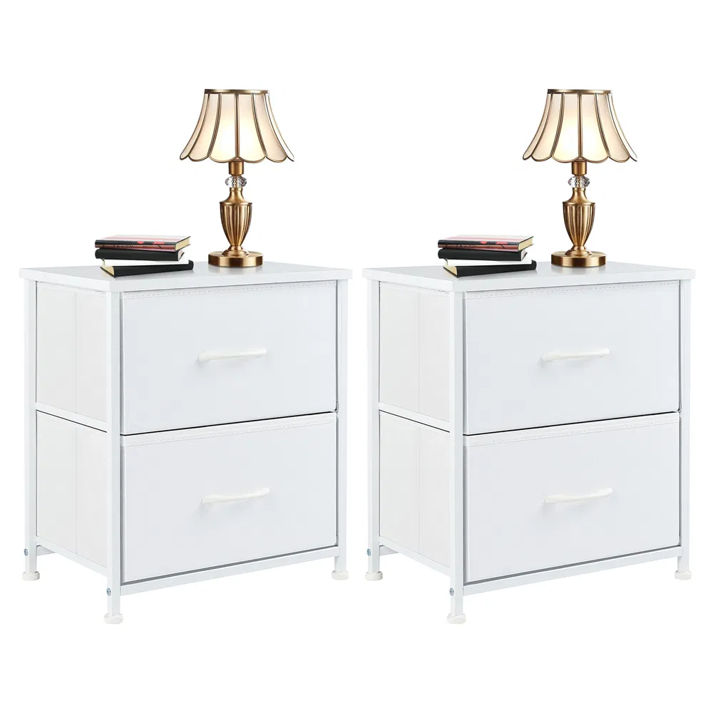 Living Room Cabinet Layers Set Of 2 Fabric Drawers Beside Nightstand Table Closet Chest Clothes Display Cabinet Of Furniture image 6