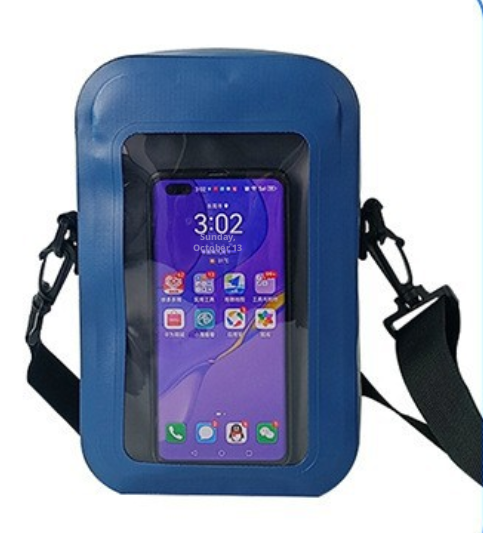 Waterproof one-shoulder mobile phone bag-black-pvc-1 piece 3