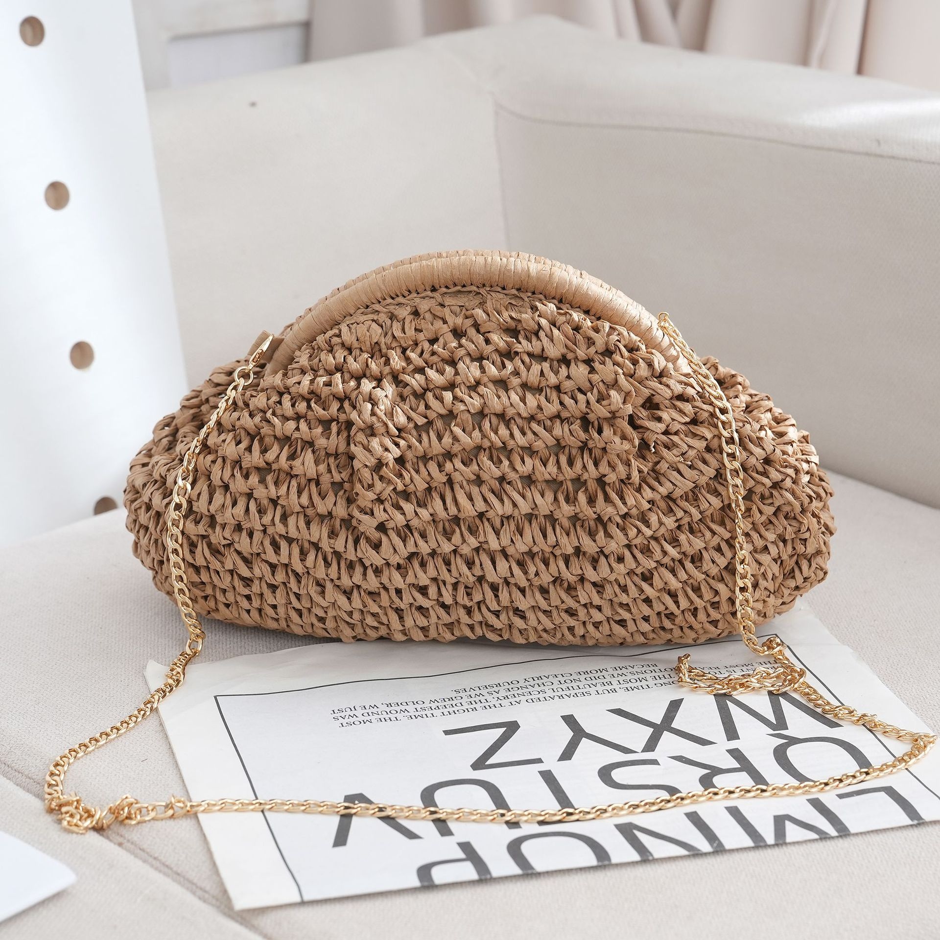 One-shoulder cross-body bag-khaki-31 * 10 *21cm-1 piece