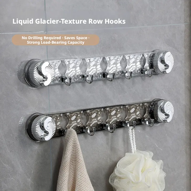 Glacier pattern hook-transparent silver-ABS
