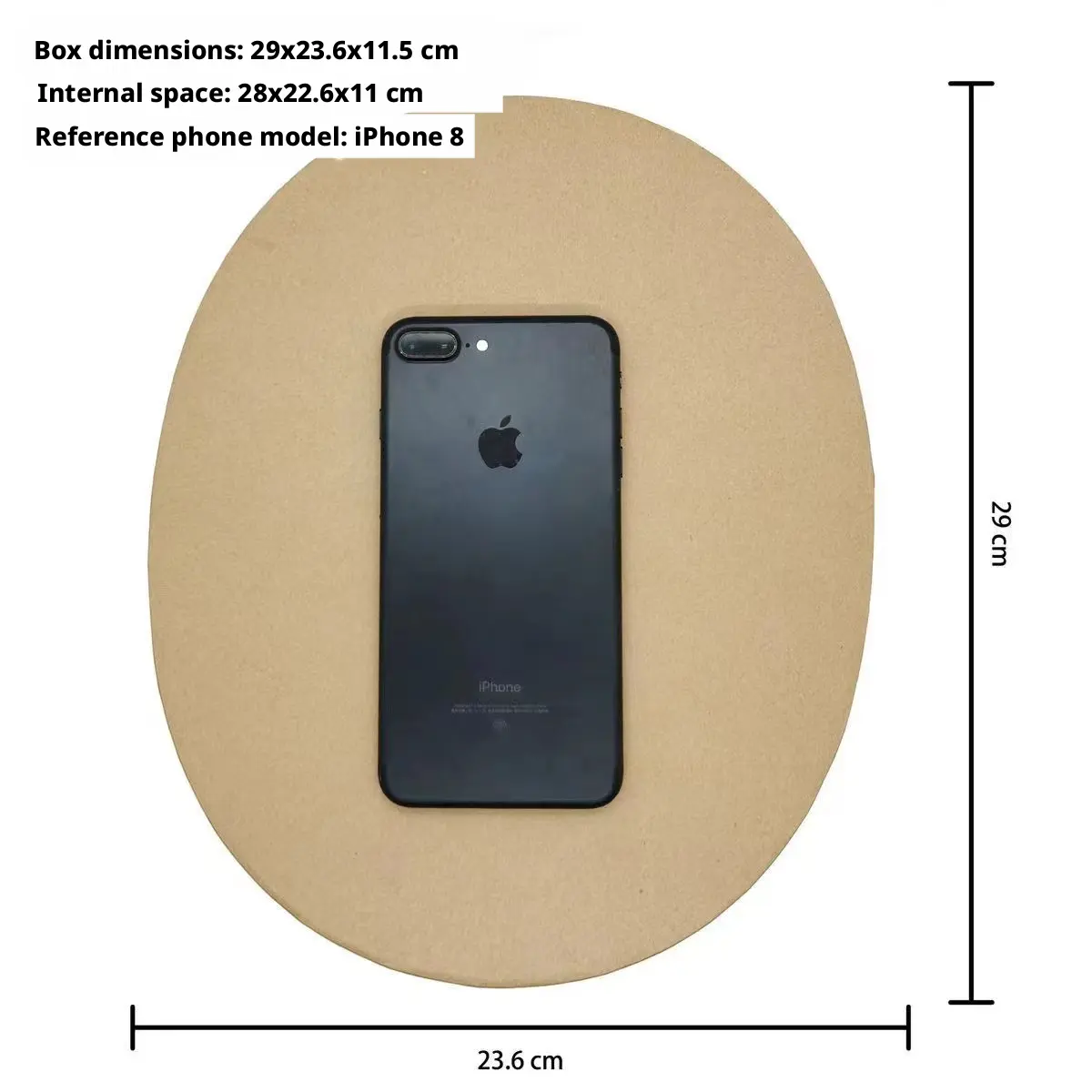 Gift packaging box-oval-kraft paper color-29 * 23.6