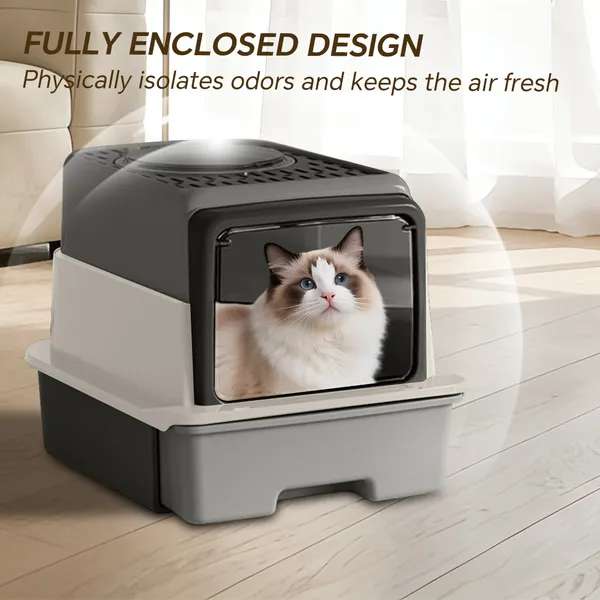 2026 Top-Rated Cat Litter Box, Pull-Out Drawer, No Scoop Needed, Fits Modern...