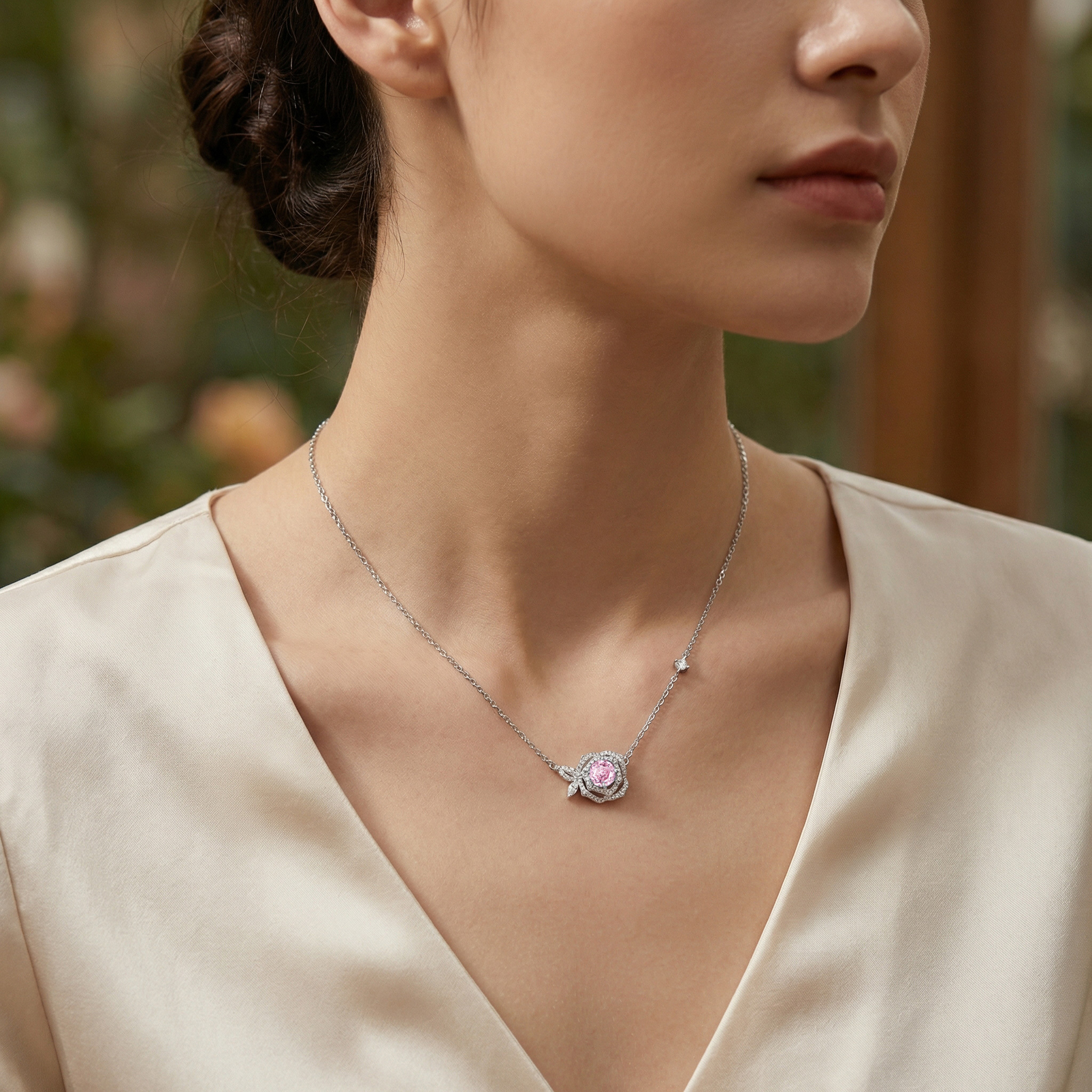 Rose Pendant Necklace, picture 3 of 3