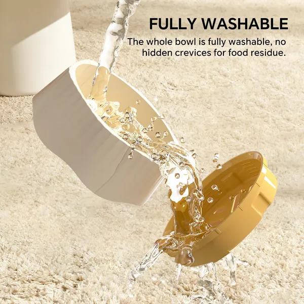 2-in-1 Dual Mode Large Plastic Cat Slow Feeder Bowl, Switchable Fast&Slow Feed 5