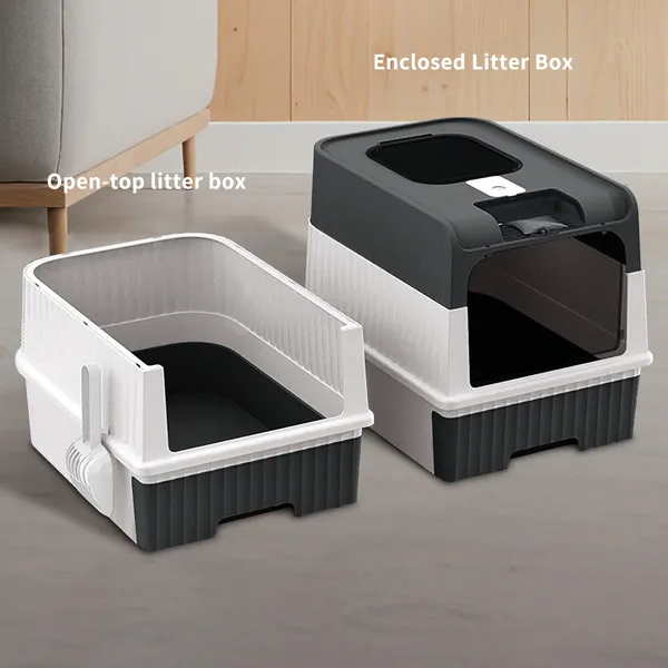 Fully Enclosed Magic Cube Litter Box, Top&Front Entry, Pull-Out Drawer... 3