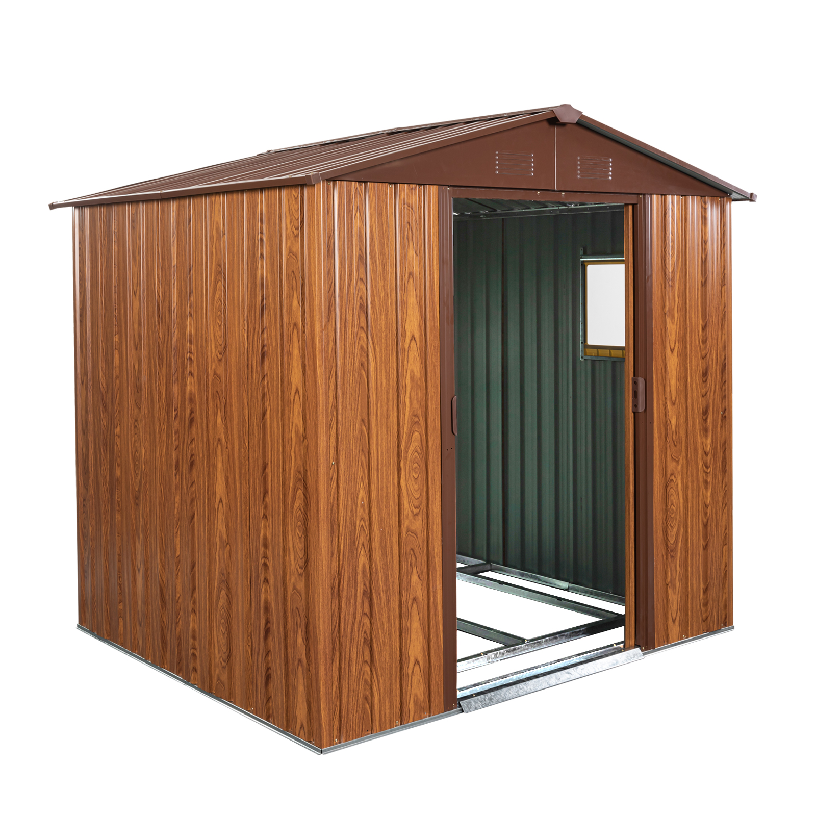 6ft X 6ft Outdoor Metal Storage Shed With Metal Foundation ,With Window