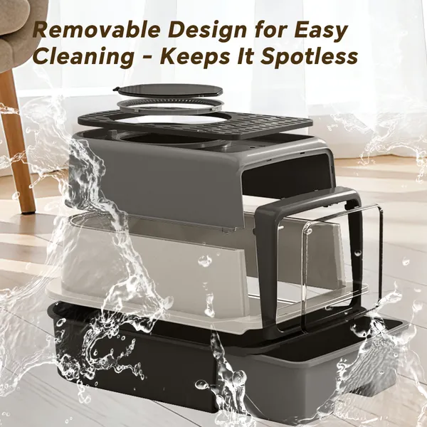 2026 Top-Rated Cat Litter Box, Pull-Out Drawer, No Scoop Needed, Fits Modern... 5