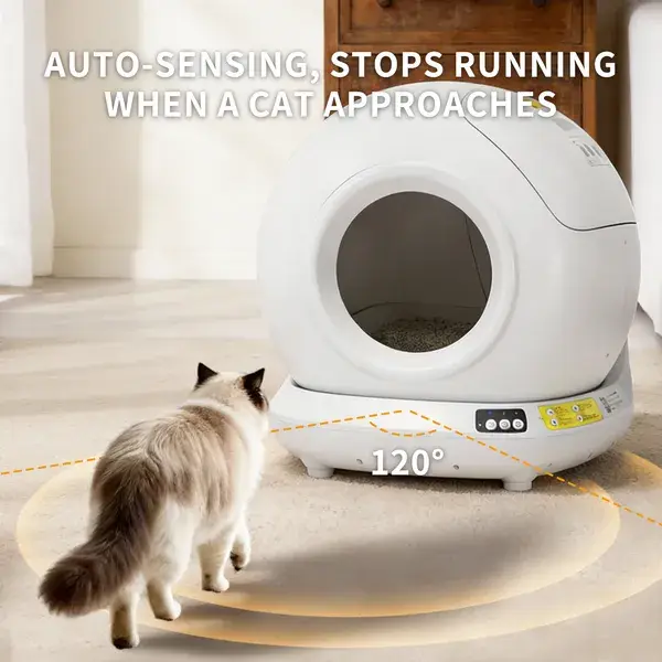 Best Automatic Cat Litter Box, 78L Fully Enclosed Tu-ya APP Smart Self-Cleaning Litter Box For Multi-Cat Homes