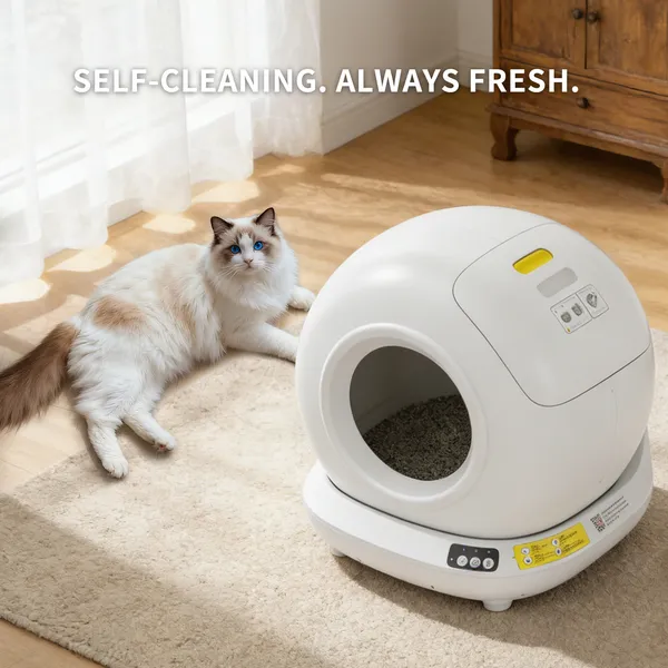 Best Automatic Cat Litter Box, 78L Fully Enclosed Tu-ya APP Smart Self-Cleaning... 2