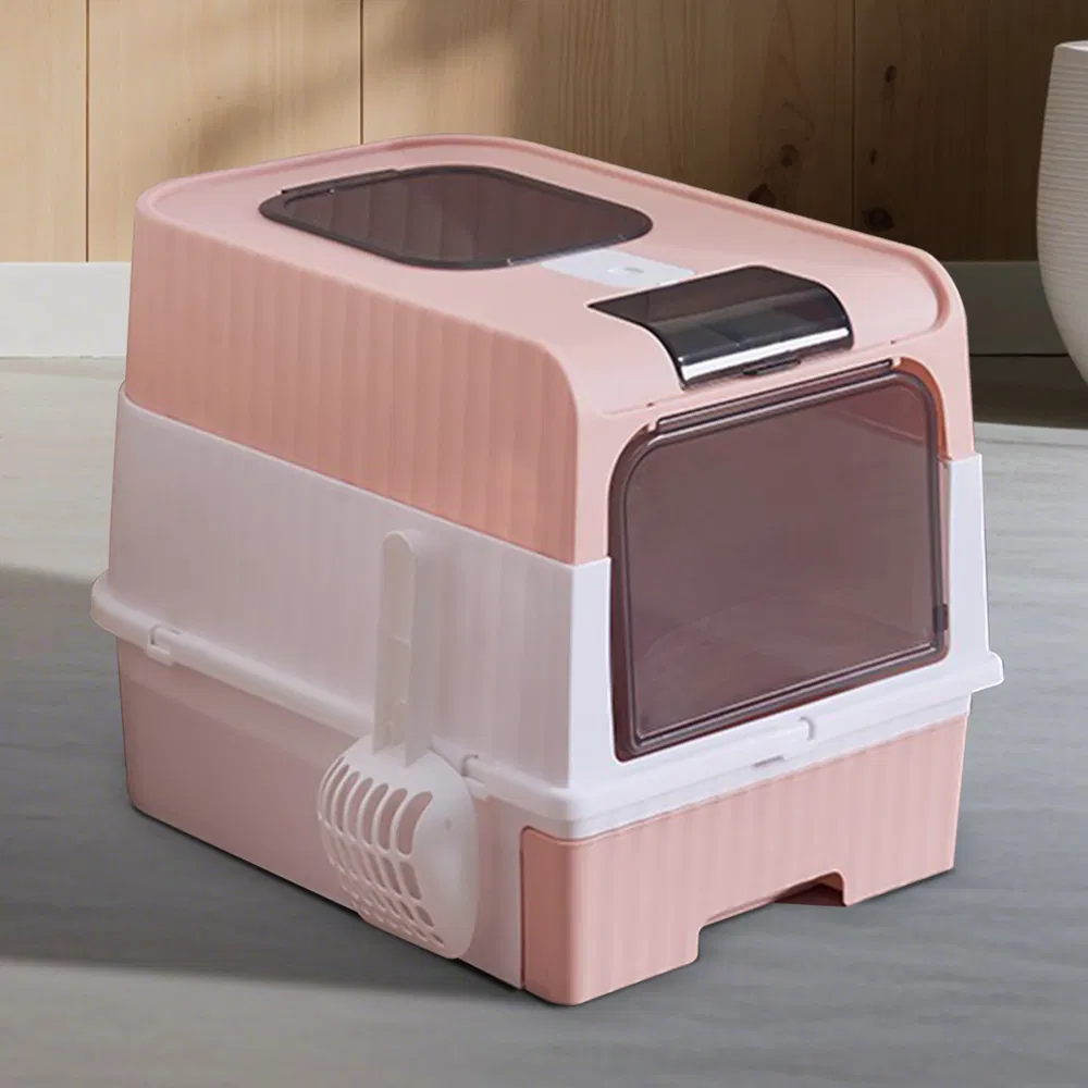 Fully Enclosed Magic Cube Litter Box, Top&Front Entry, Pull-Out Drawer... 9