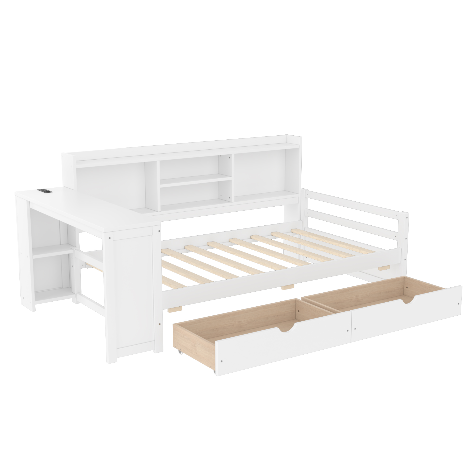 Twin Corner Daybed with Desk