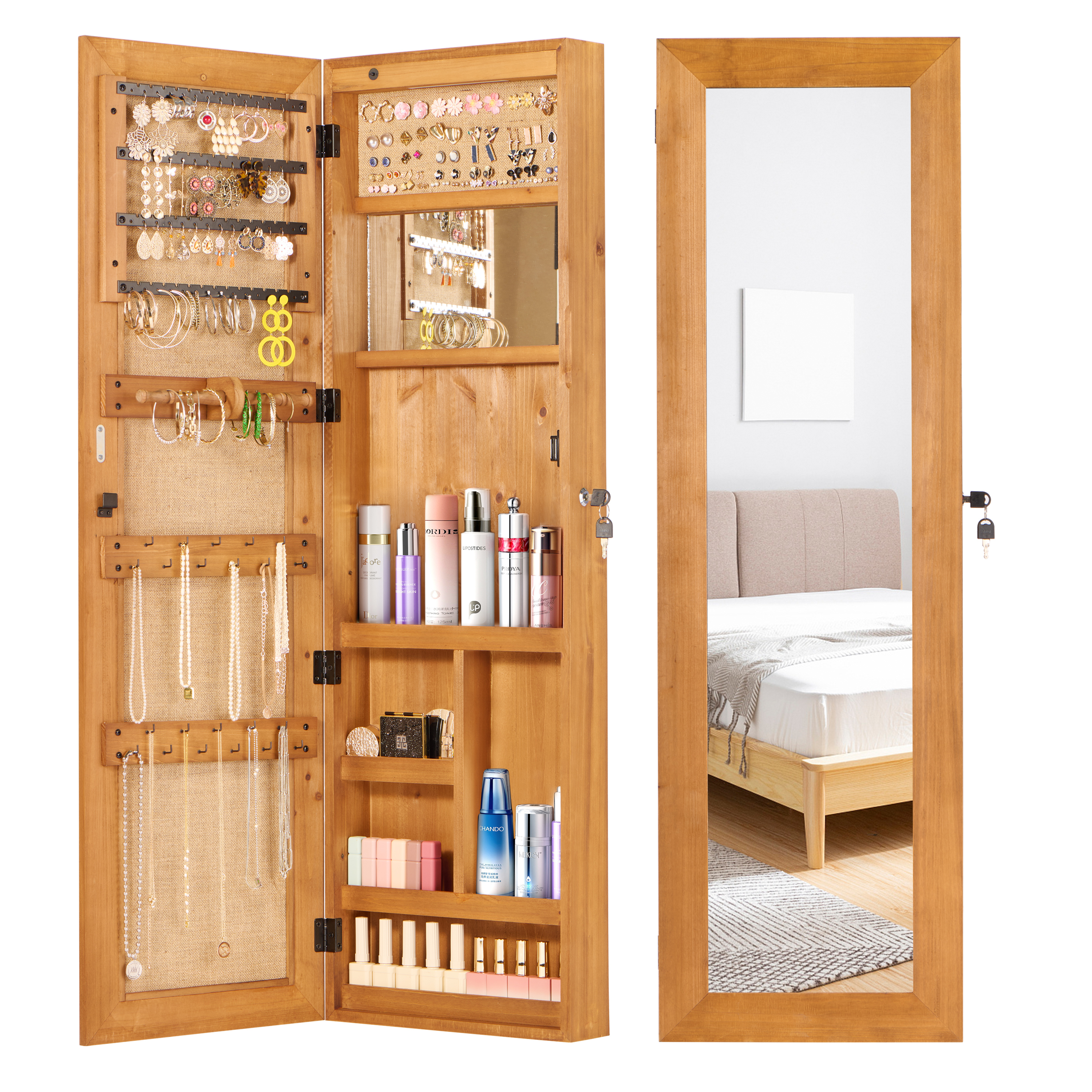 Solid Wood Jewelry Armoire, picture 2 of 4
