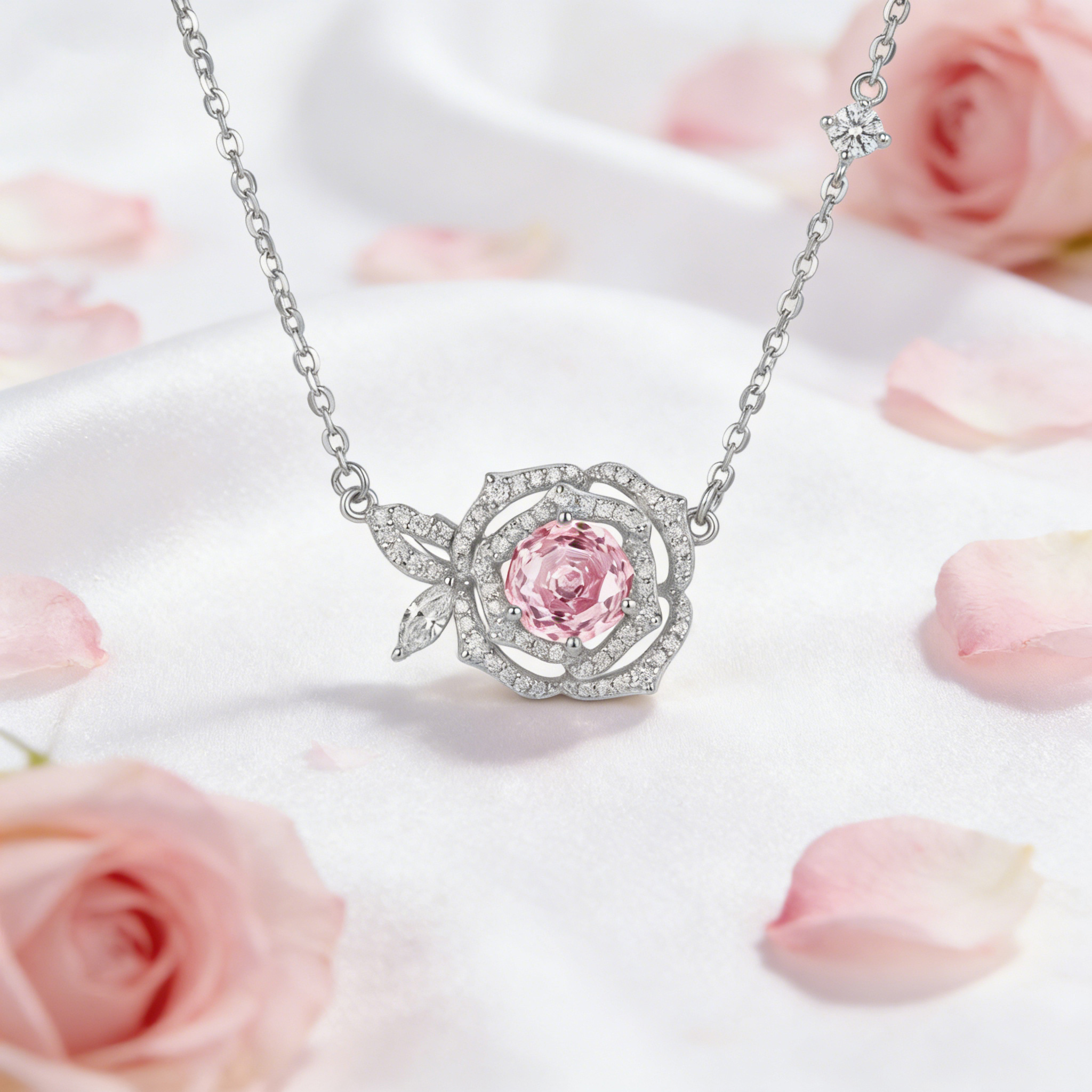 Rose Pendant Necklace, picture 2 of 3
