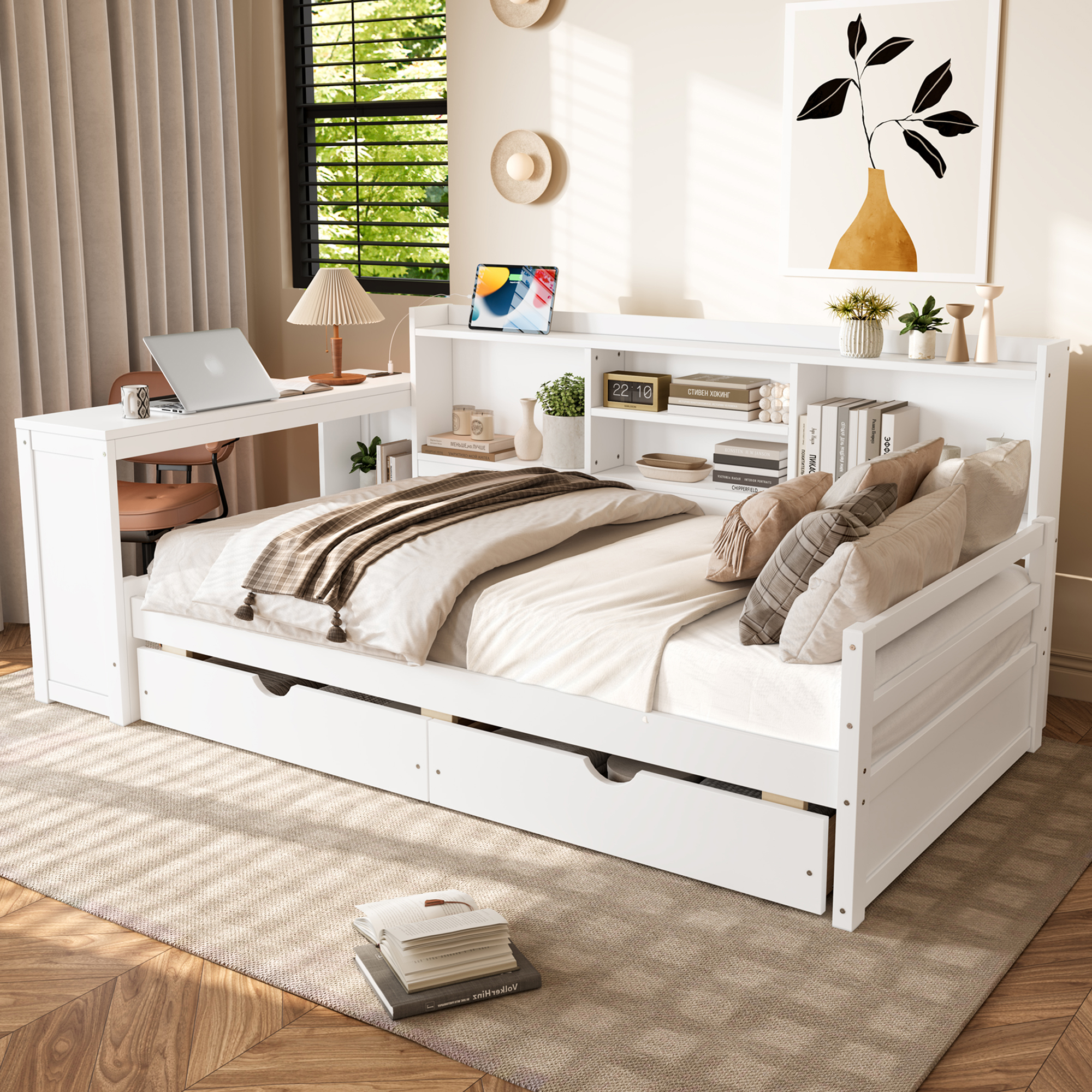 Twin Corner Daybed with Desk, picture 2 of 4