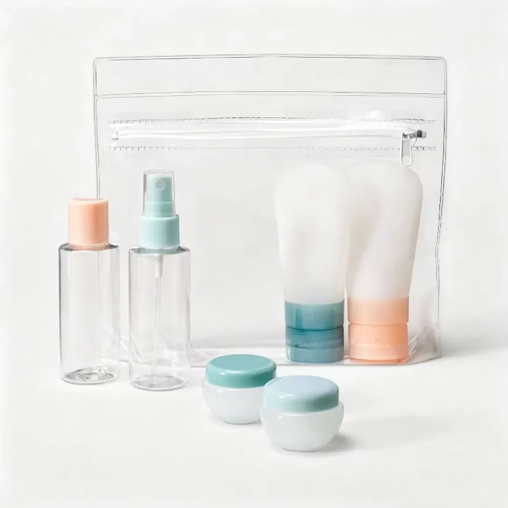 Travel Toiletry Bag Set 7 Pieces – Silicone And EVA, Lightweight Luggage... 6