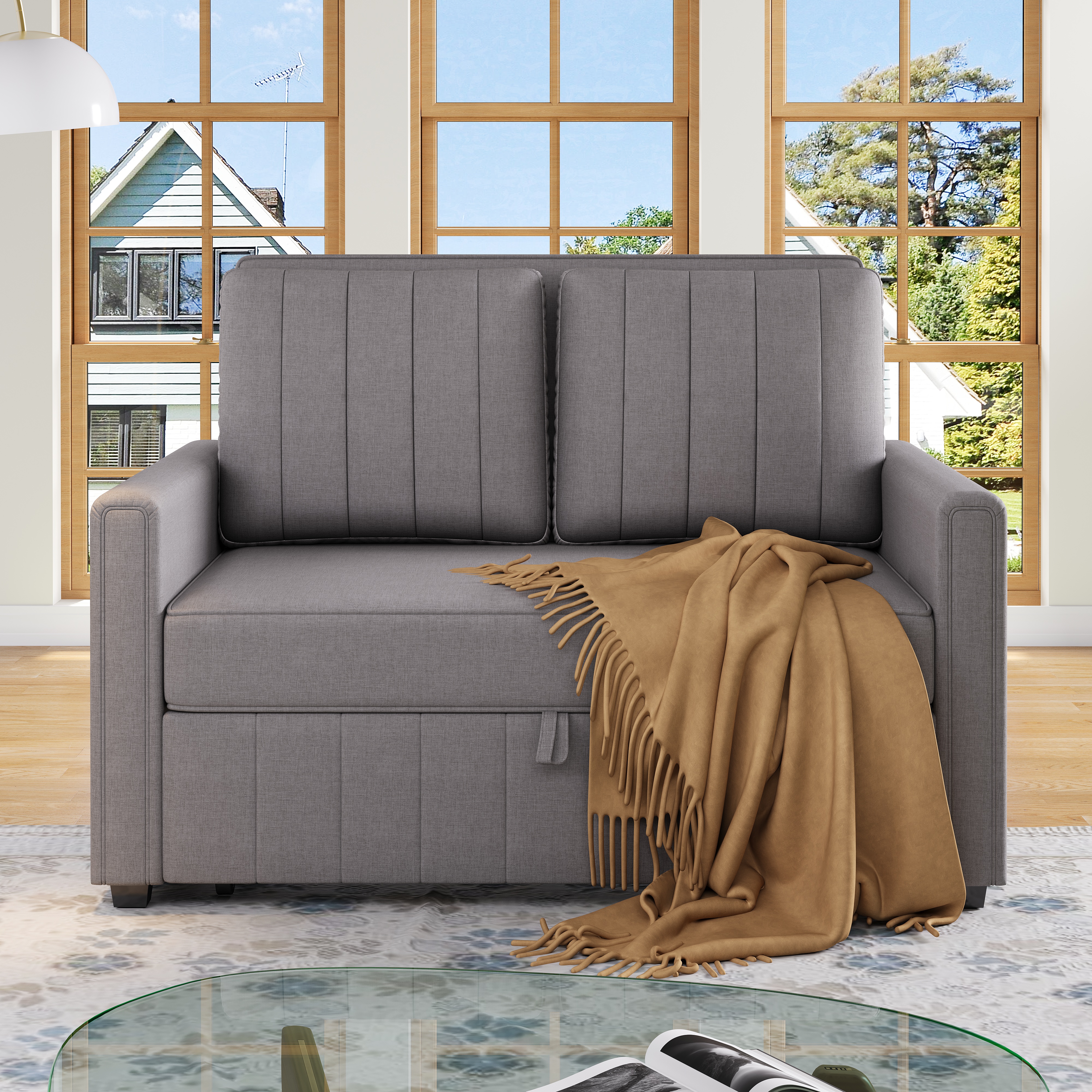 Multifunctional Folding Sofa Bed With Sleeping Function, Daybed, Sofa, Ideal For Small Spaces, Suitable For Home Or Dormitories, Adjustable Backrest, 180 X 127 Cm Comfortable Sofa Bed.