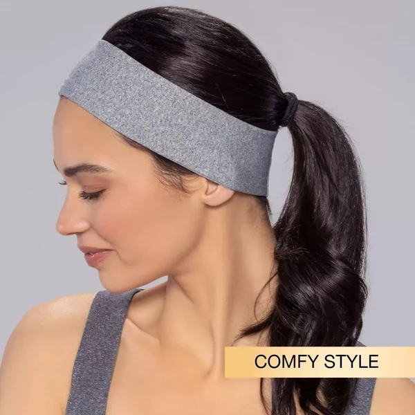 No Damage Stretch Fabric Headbands - Black/White/Grays - All Hair - 5pcs: Hair... 4