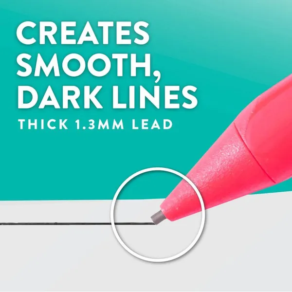 5pk #2 Mechanical Pencils With Eraser And Refill 1.3mm Assorted Colors: School... 4