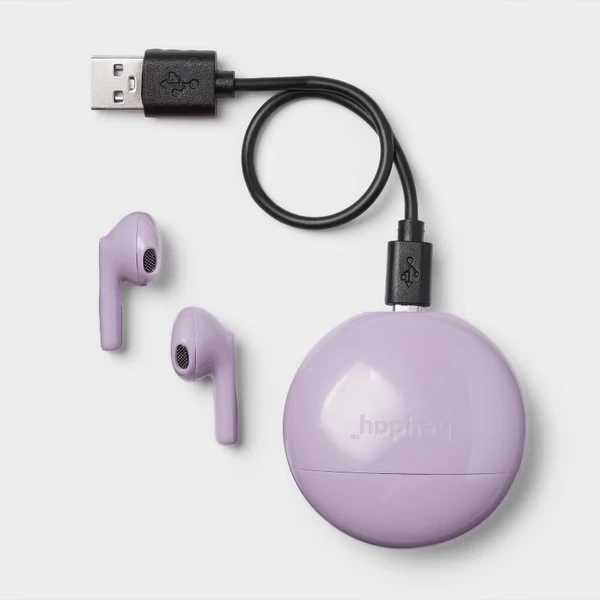 Wireless Bluetooth Earbuds Pastel Lavender: True Wireless, 5-Hour Charge 4