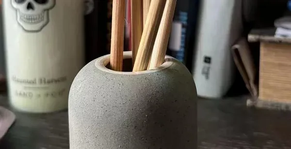 100ml Matte Textured Ceramic Lavender Eucalyptus Diffuser Gray: Home... 3