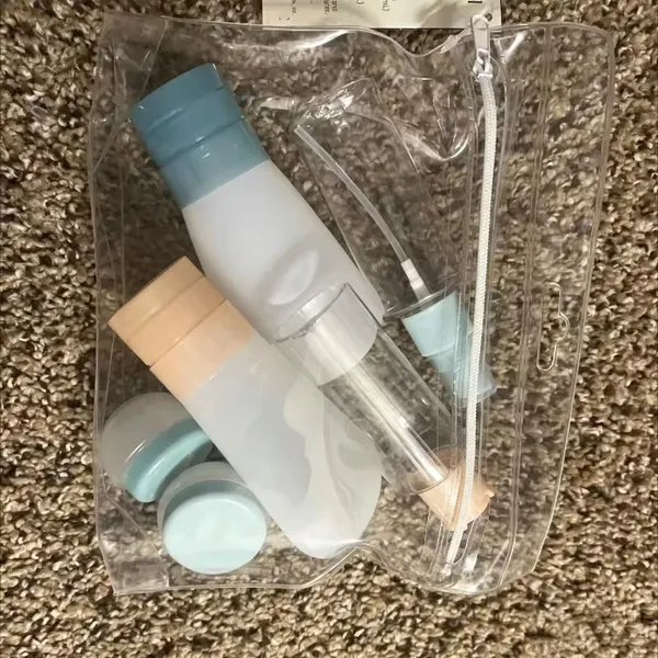 Travel Toiletry Bag Set 7 Pieces – Silicone And EVA, Lightweight Luggage... 4