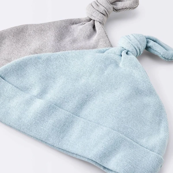 Baby Boys' Hat And Mitten Combo Bonnets - Blue 0-3M - 100% Cotton... 2